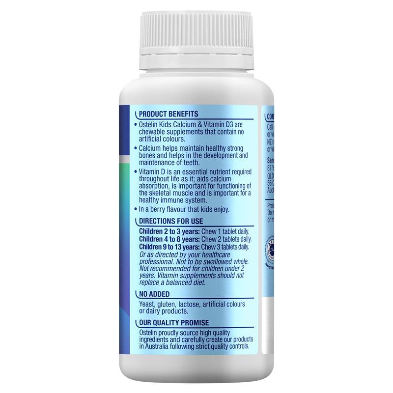 Canxi & vitamin D Ostelin Kids Úc cho bé từ 2 tuổi