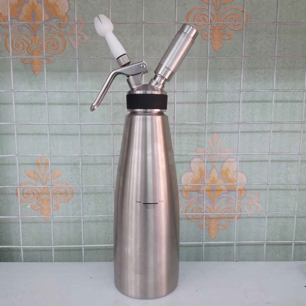 Bình xịt kem Cream Whipper dung tích 1 lít, chất liệu INOX