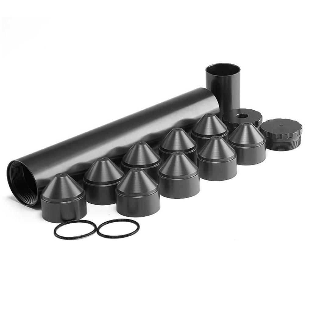 6in Aluminum Automotive Fuel Filter Car Oil Fuel Filter 5/8''-24 Black