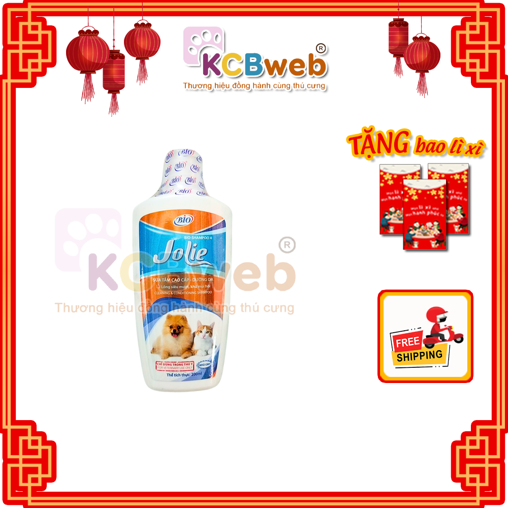 Sữa tắm thú cưng Bio Jolie dưỡng lông, dưỡng da, khử mùi 200ml