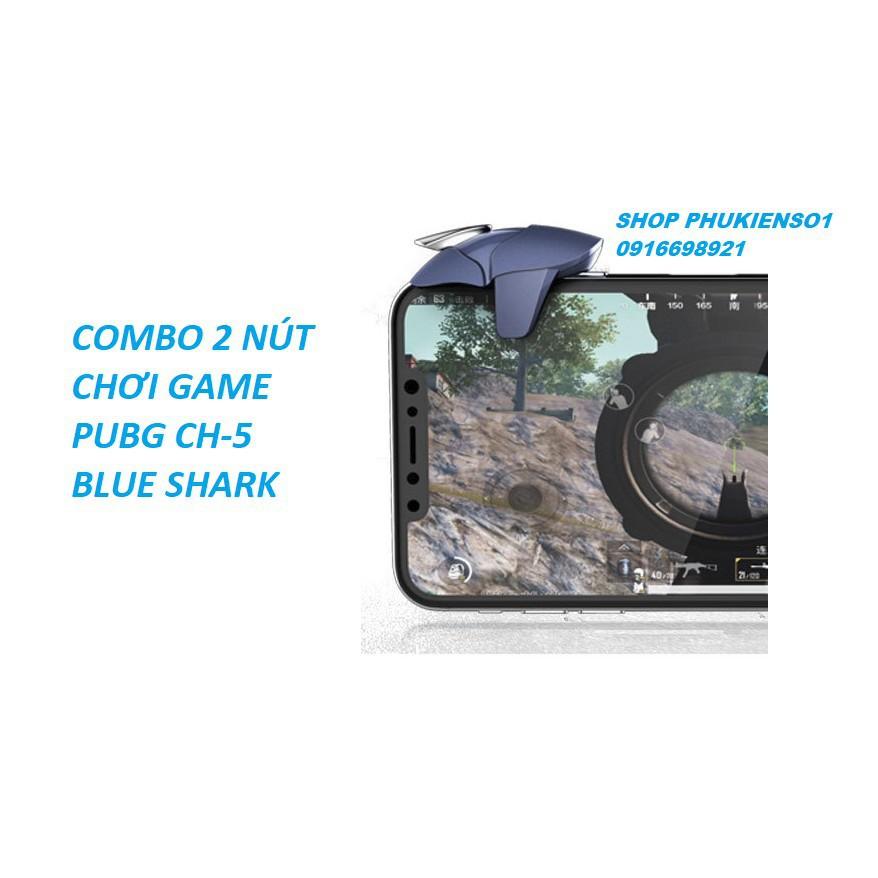 Combo 2 nút GAME BẮN PUBG CH 5 BLUE SHARK FREEFIRE ROS