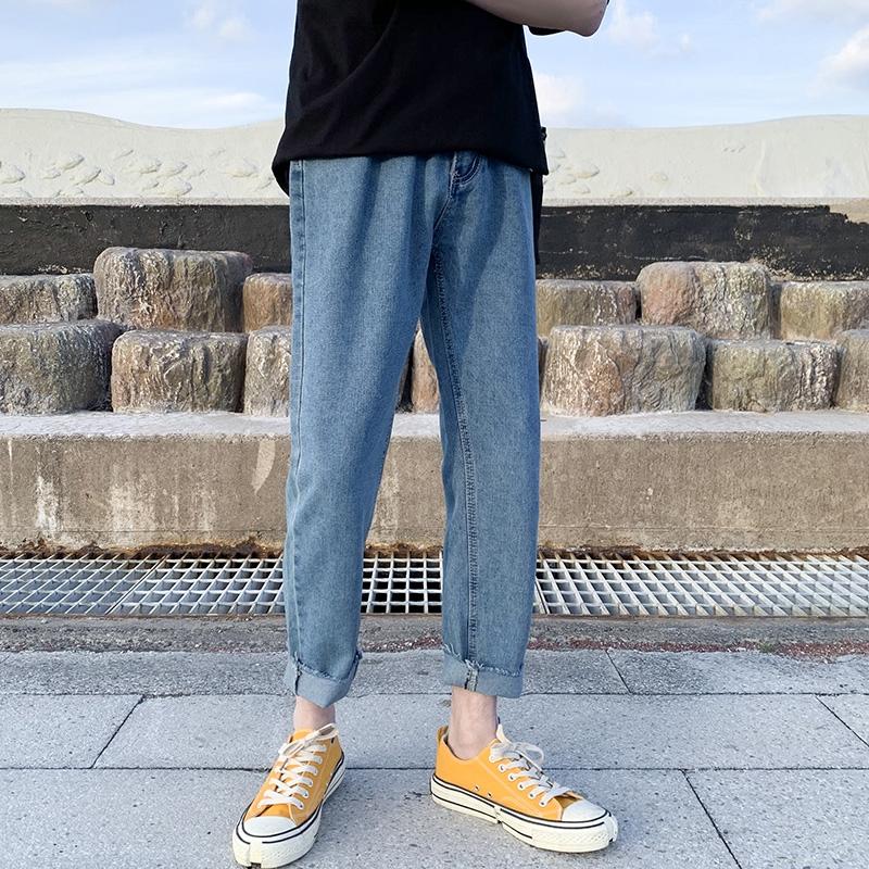 Quần Jeans Dài Ống Đứng Thời Trang Đường Phố Cho Nam