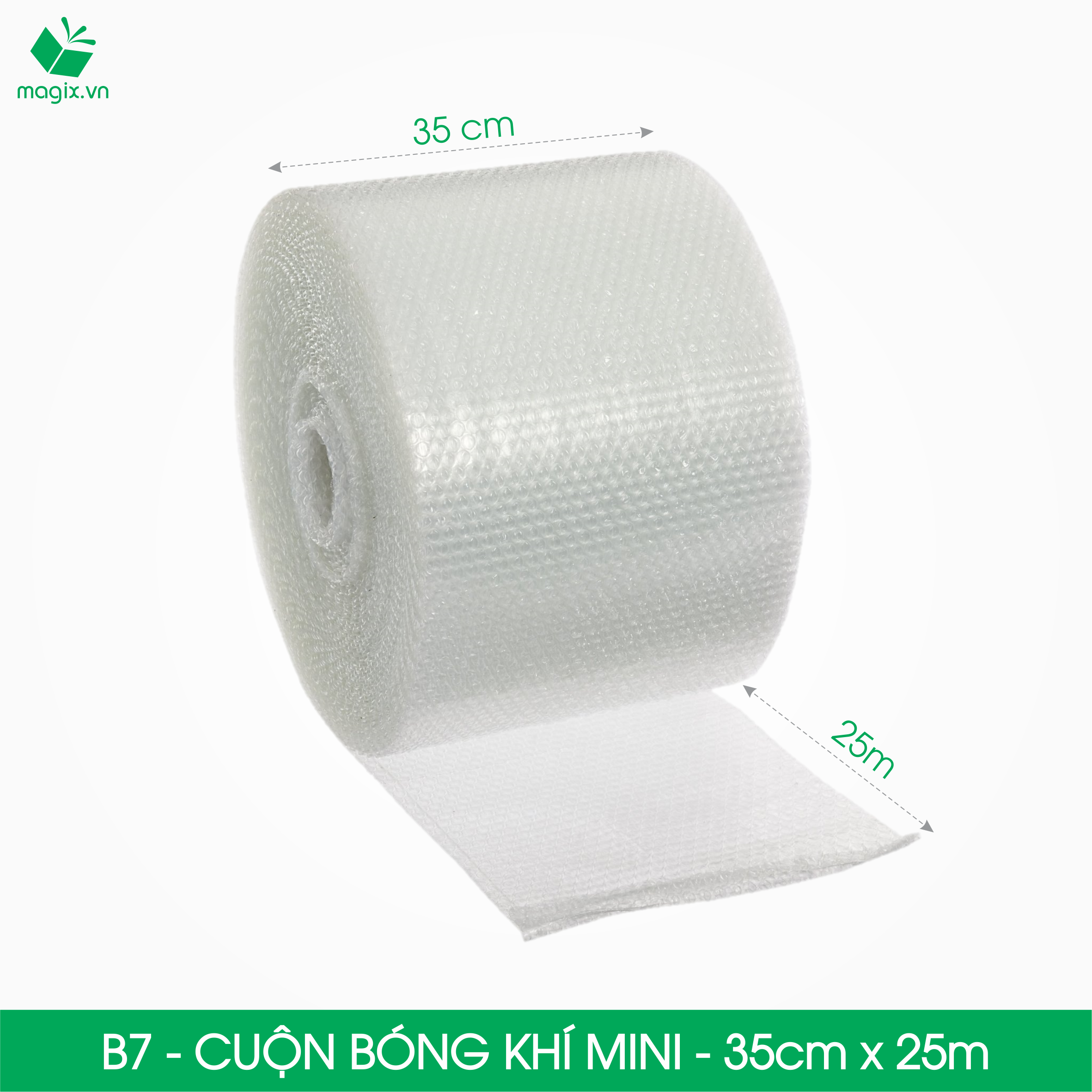B7 - 0,35x25 - Cuộn Bong Bóng Khí - Màng xốp hơi - Xốp nổ - gói hàng bọc hàng
