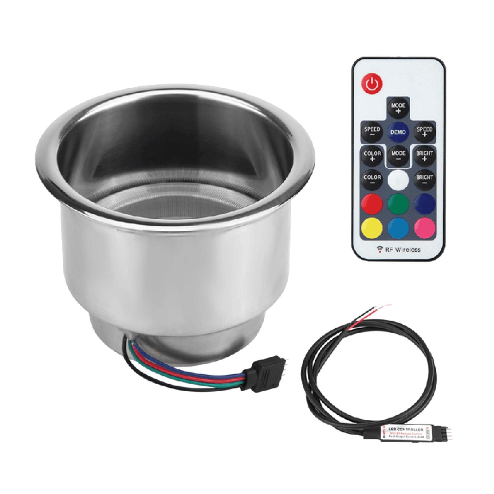 2x Adjustable Folding White Drink Cup Holder - Boat/Marine//4x4/RV