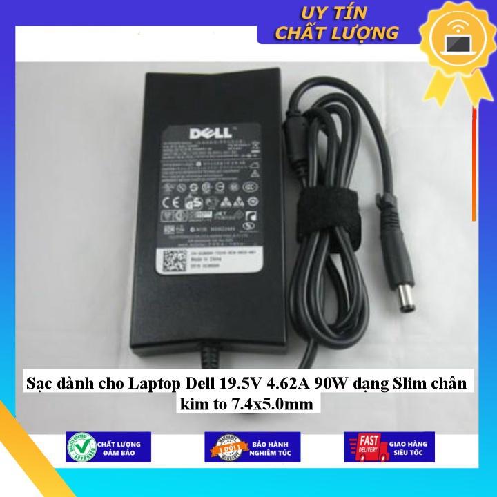 Sạc dùng cho Laptop Dell 19.5V 4.62A 90W dạng Slim chân kim to 7.4x5.0mm - Hàng Nhập Khẩu New Seal