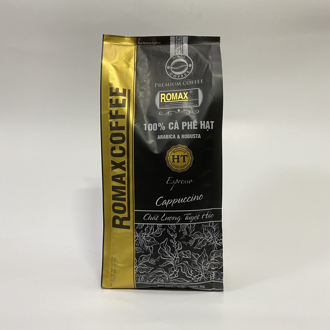 Cà phê hạt ROMAX HT Arabica Robusta Espresso nguyên chất có bơ 1kg - Romax Coffee
