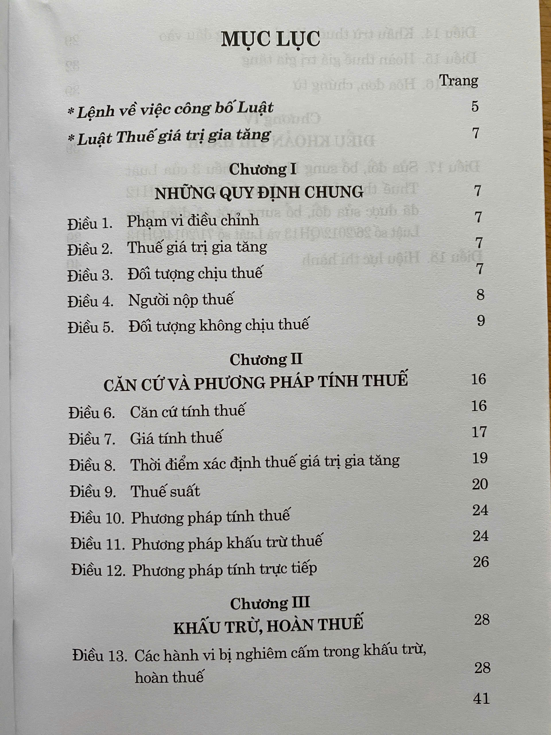 Luật Thuế Giá Trị Gia Tăng Năm 2024