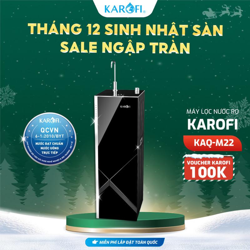 Máy lọc nước RO Mỹ 12 lõi KAQ-M22 - Công nghệ Aiotec, Bổ sung lõi Hydro ion Kiềm + T33 Nano - Giao lắp miễn phí