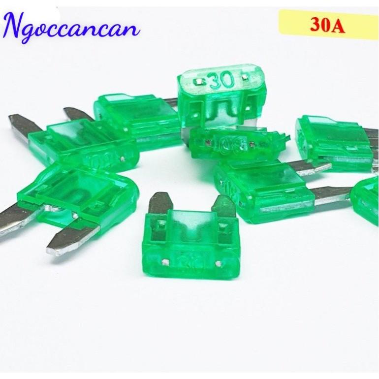 10 Cầu Chì Ô Tô Xe Hơi Chân Nhỏ 5A, 10A, 15A, 20A, 25A, 30A