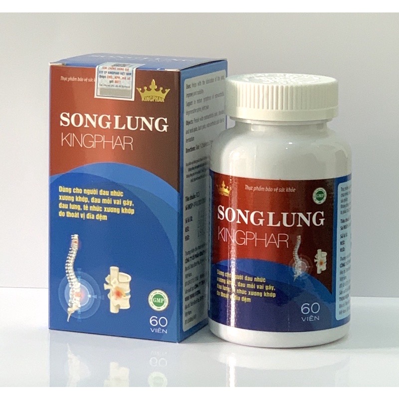 Viên uống Songlung Kingphar, hộp 60v, đau lưng, đau nhức xương khớp, thoát vị đĩa đệm
