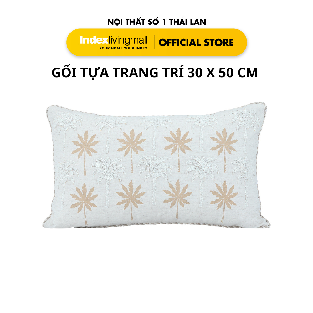 Gối Tựa Trang Trí SUMMER PALM/SPRING PALM Vải Bông, Lanh 30x50x10 cm | Index Living Mall | Nội Thất Nhập Khẩu Thái Lan