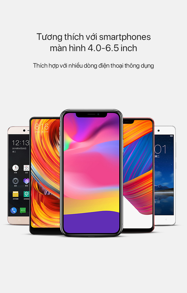 ] - Giá kẹp đỡ điện thoại có xe máy - xe tay ga Robot - Cho iOS , Android  - Đen - RT-MH02 - Hàng Chính Hãng