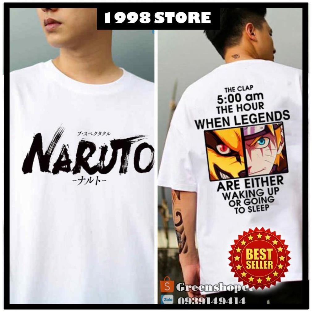 Áo Thun Naruto in 2 mặt Tay Lỡ Unisex