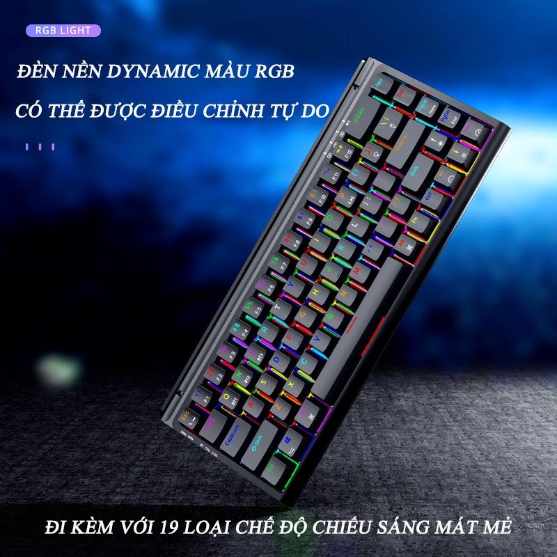 Bàn phím cơ Dark Alien K68 không dây Bluetooth Game Bàn phím 3 Chế độ Trò chơi đèn nền cơ học