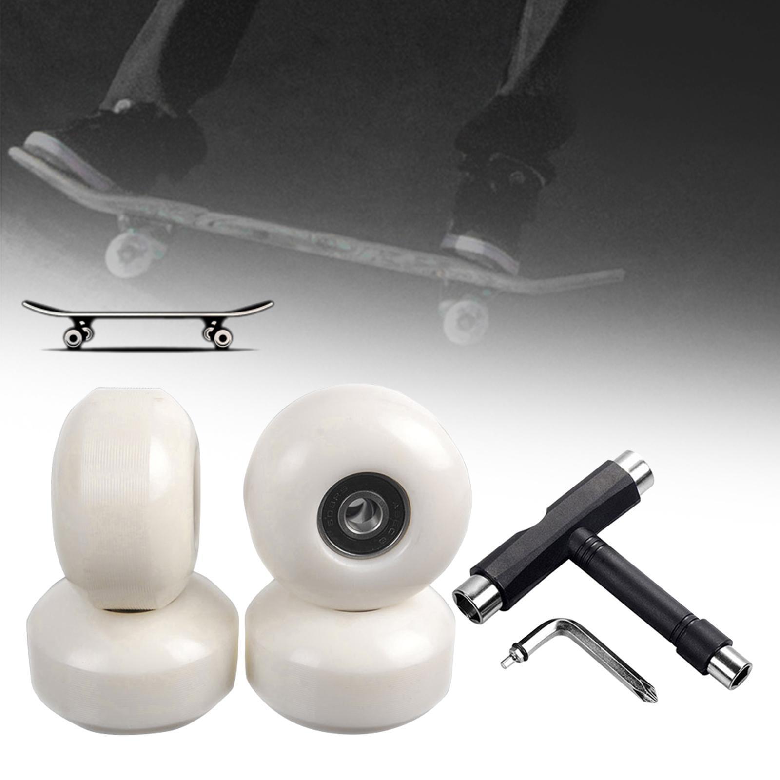 95A Skateboard Wheels 608S ABEC  Wrench Spanner White
