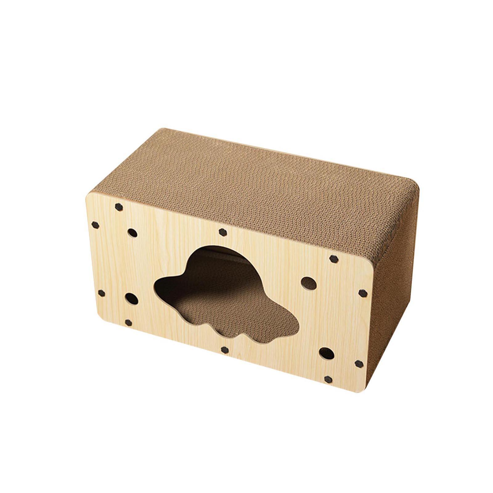 Cat Scratching Pad House Bed Corrugated Material Rectangle for Resting