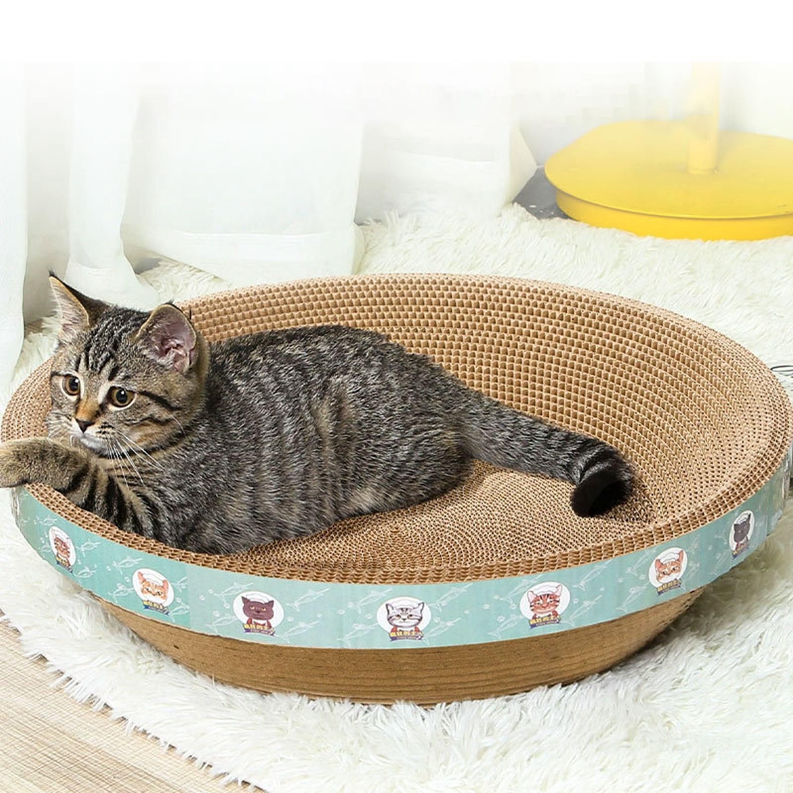 Cat Scratcher Cardboard Pet Scratcher Sisal Lounge Bed Resting Pet Supplies Kitten Interactive Toy Sisal Cat Scratch Pad Bowl