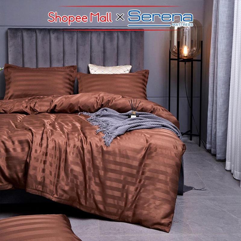 Ga Giường Cao Cấp 5 Món Cotton 3F SERENA Chính Hãng Set Chăn Ra Drap Grap Ga Gối Nệm Đệm Đẹp Trần Bông Cao Cấp Full