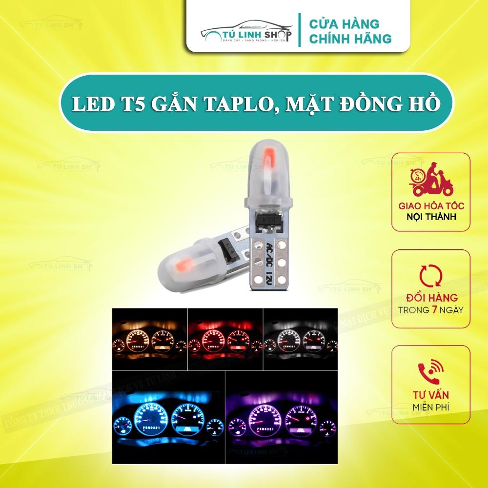 Đèn Led T5 Gắn Thay Thế Demi Xe Máy, Mặt Đồng Hồ Ô Tô T5 COB Silicone DC 12V