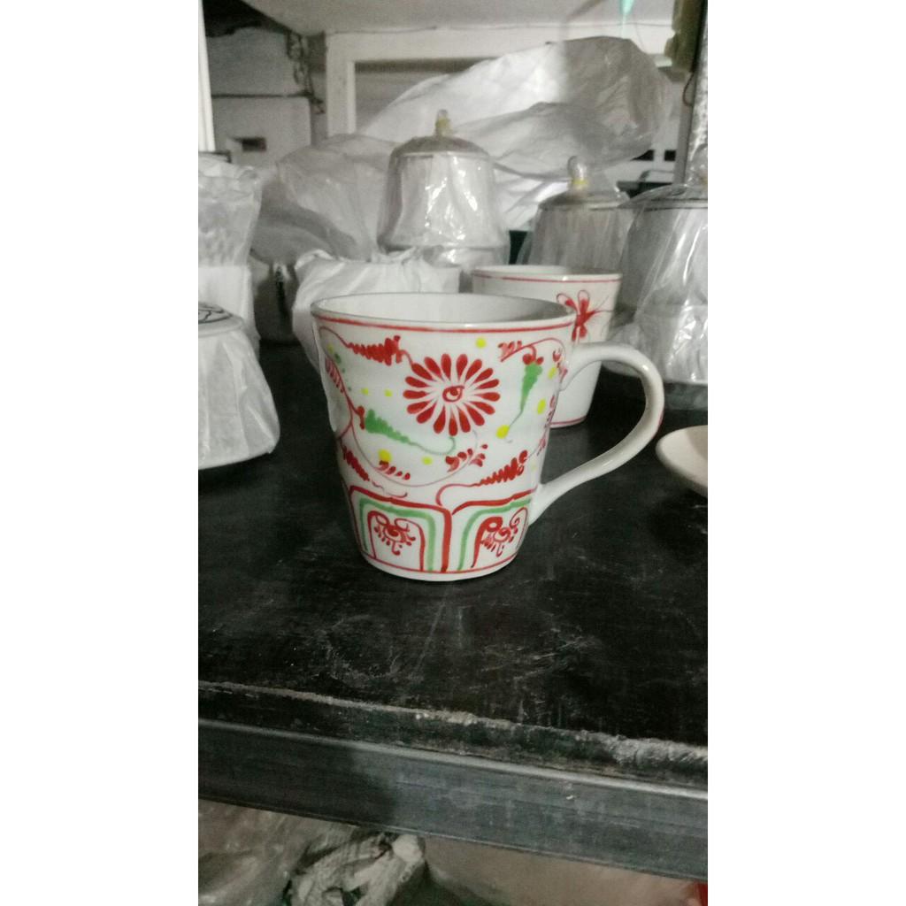 Cốc uống nước vẽ tay trang trí họa tiết -Sản xuất tại làng nghề truyền thống bát tràng