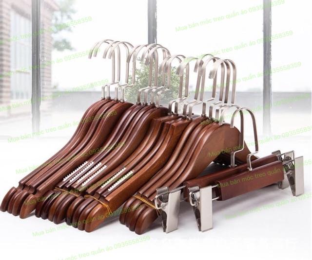 Móc áo gỗ nâu dày 2cm cao cấp hàng loại 1