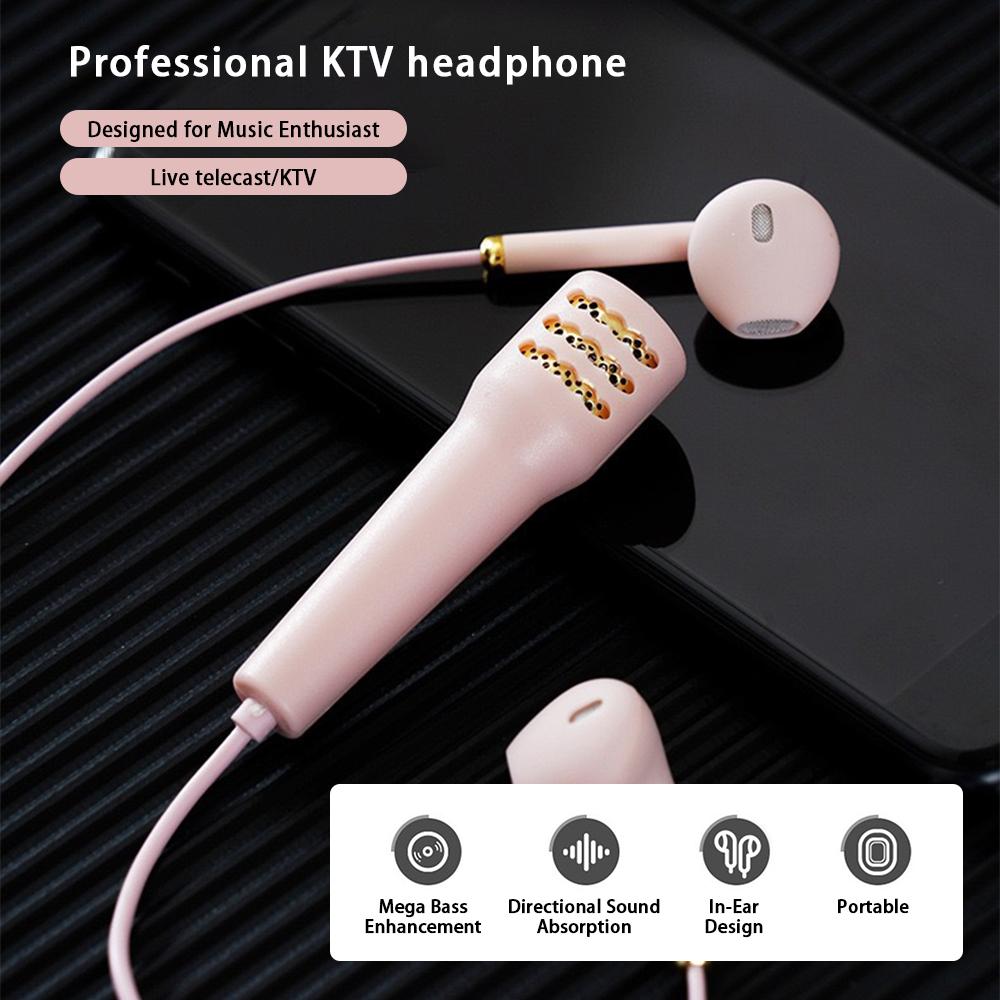 Tai nghe cá nhân-Karaoke Mini Di động Mega Bass KTV với Microhone để phát sóng trực tiếp