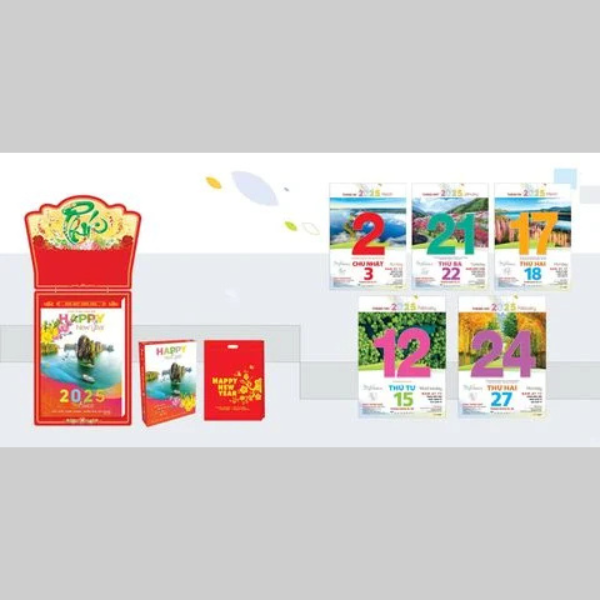 Lịch 2025 - Lịch Bloc Cực Đại - Thiên Nhiên Hùng Vĩ - VL03 - 25 x 35 cm - Lịch Văn Lang