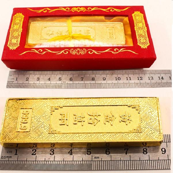 Thỏi vàng cây 9999 có HỘP 8.7cm (Chiêu lộc,Trang trí,Thờ cúng...)