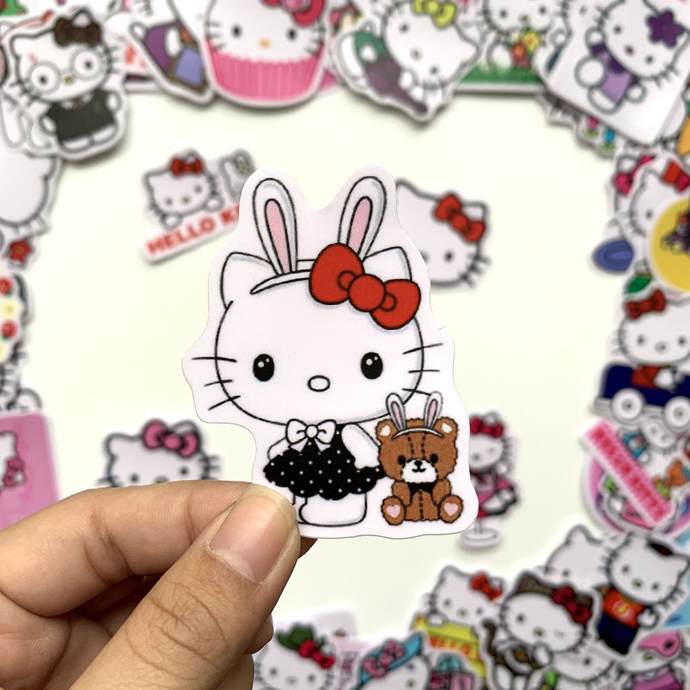 Bộ 20 Sticker Hello Kitty Hình Dán Chủ Đề Mèo Dễ Thương Cute Chống Nước Decal Chất Lượng Cao Trang Trí Va Ly Du Lịch Xe Đạp Xe Máy Xe Điện Motor Laptop Nón Bảo Hiểm Máy Tính Học Sinh Tủ Quần Áo Nắp Lưng Điện Thoại