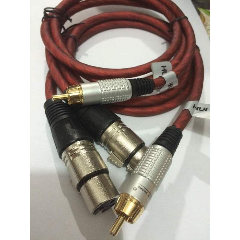 Combo 2 dây jack canon đực, cái ra hoa sen, av dây truyền tín hiệu âm thanh siêu hay