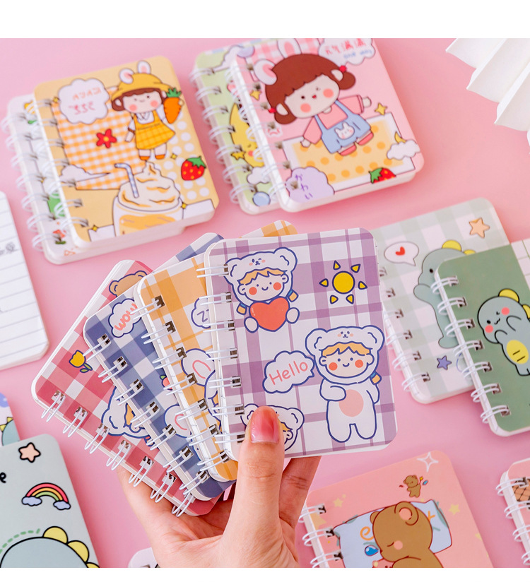 Set 4 Sổ tay lò xo ghi chú dạng có kẻ ngang kích thước A7 80 tờ