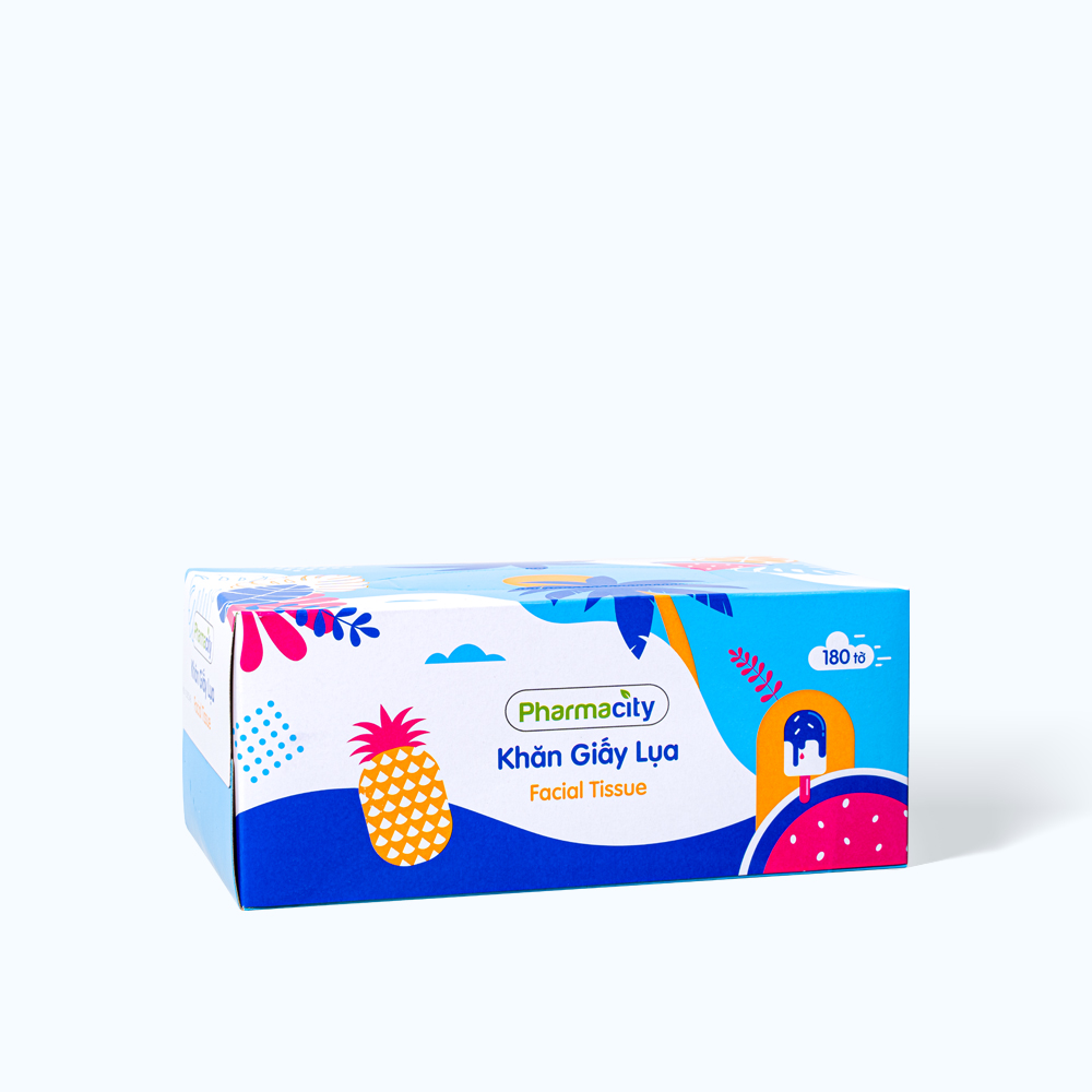 Khăn giấy Pharmacity Tropical Summer (Hộp 180 tờ)