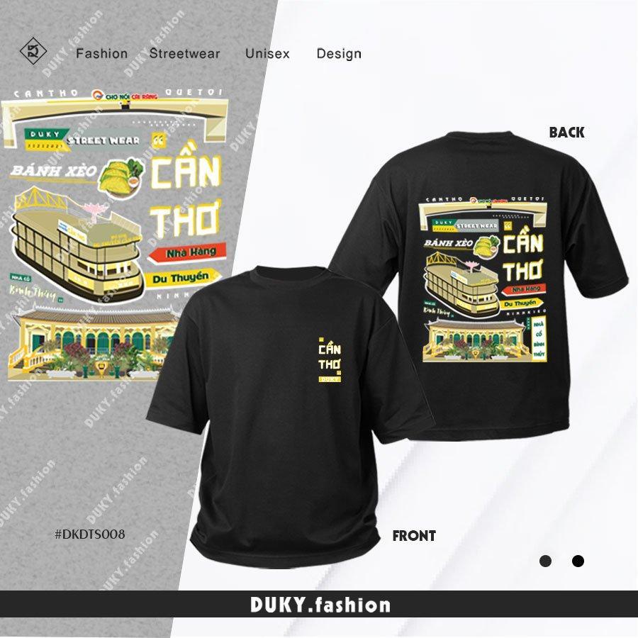 Áo thun Local Brand in hình Cần Thơ mẫu vàng chất liệu cotton - Duky Store