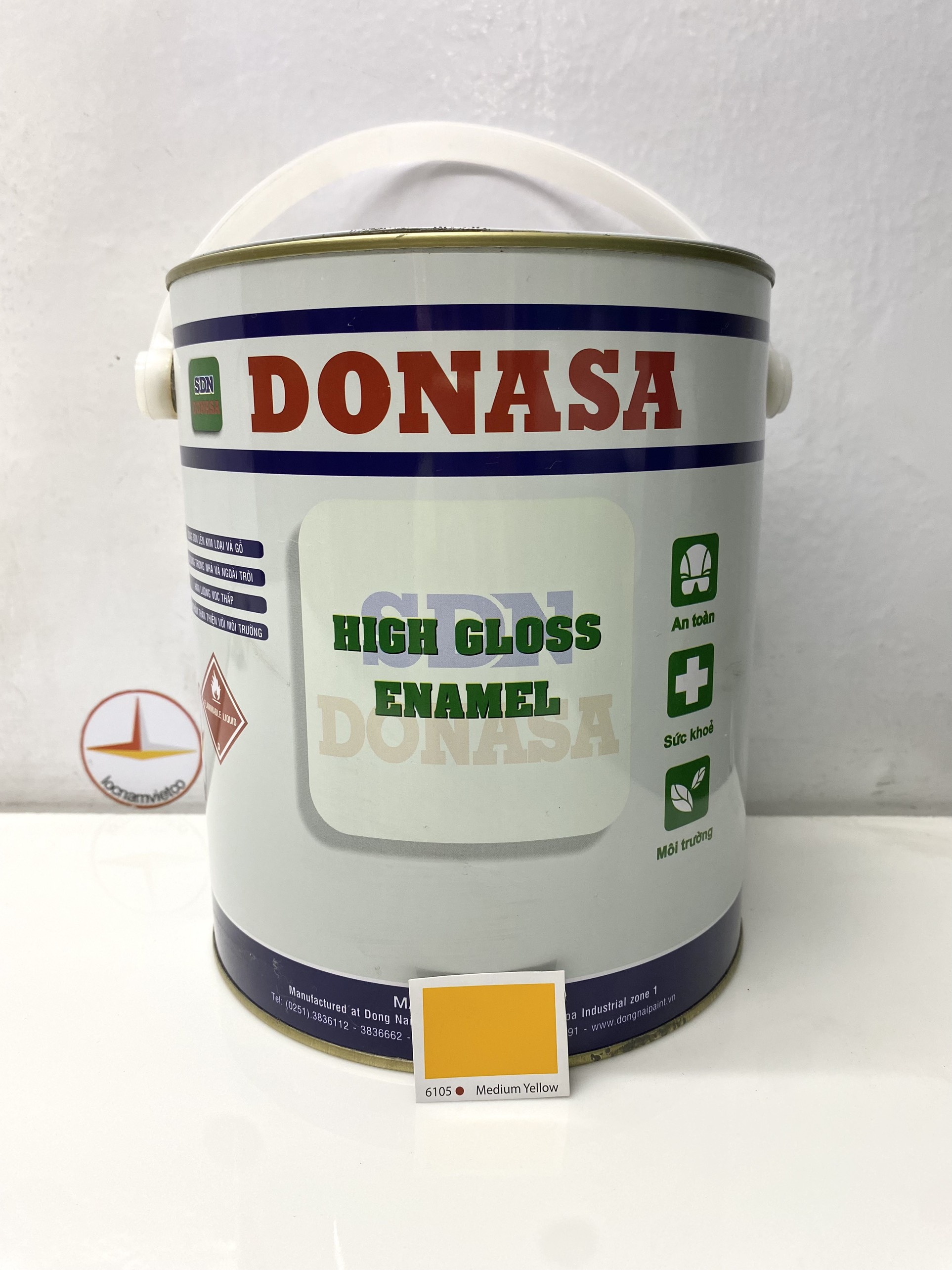 Sơn dầu Đồng Nai Donasa màu vàng 6000 3kg _ DLF 6000