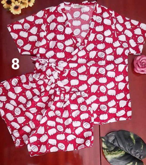 Bộ ngủ kimono kate thái, ảnh thật