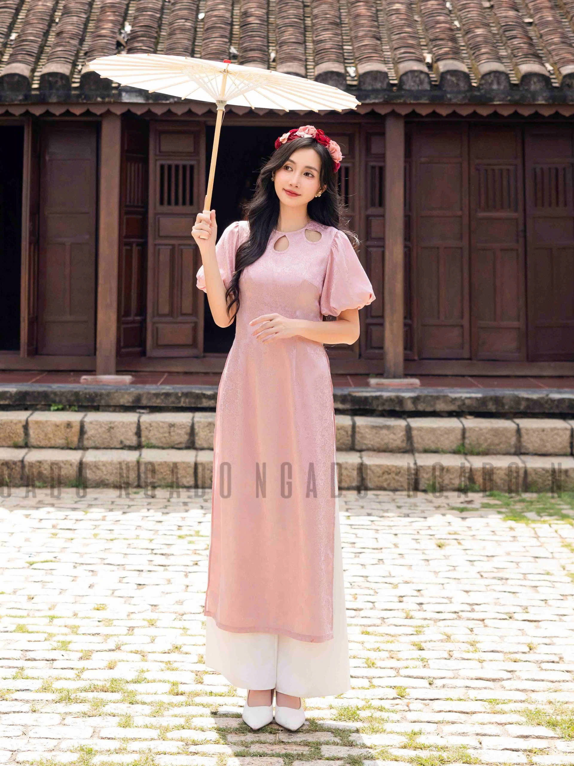 Áo dài Duyên Ngọc NGADO , áo dài hồng
