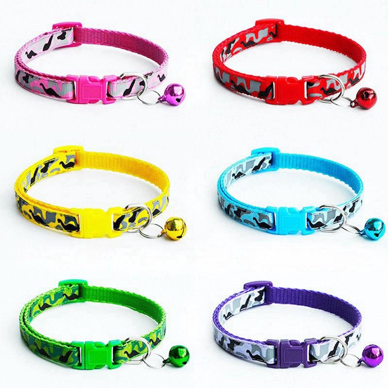 VÒNG CỔ LỤC LẠC CHO PET THÚ CƯNG CHÓ MÈO In hình rằn ri Chất liệu dù