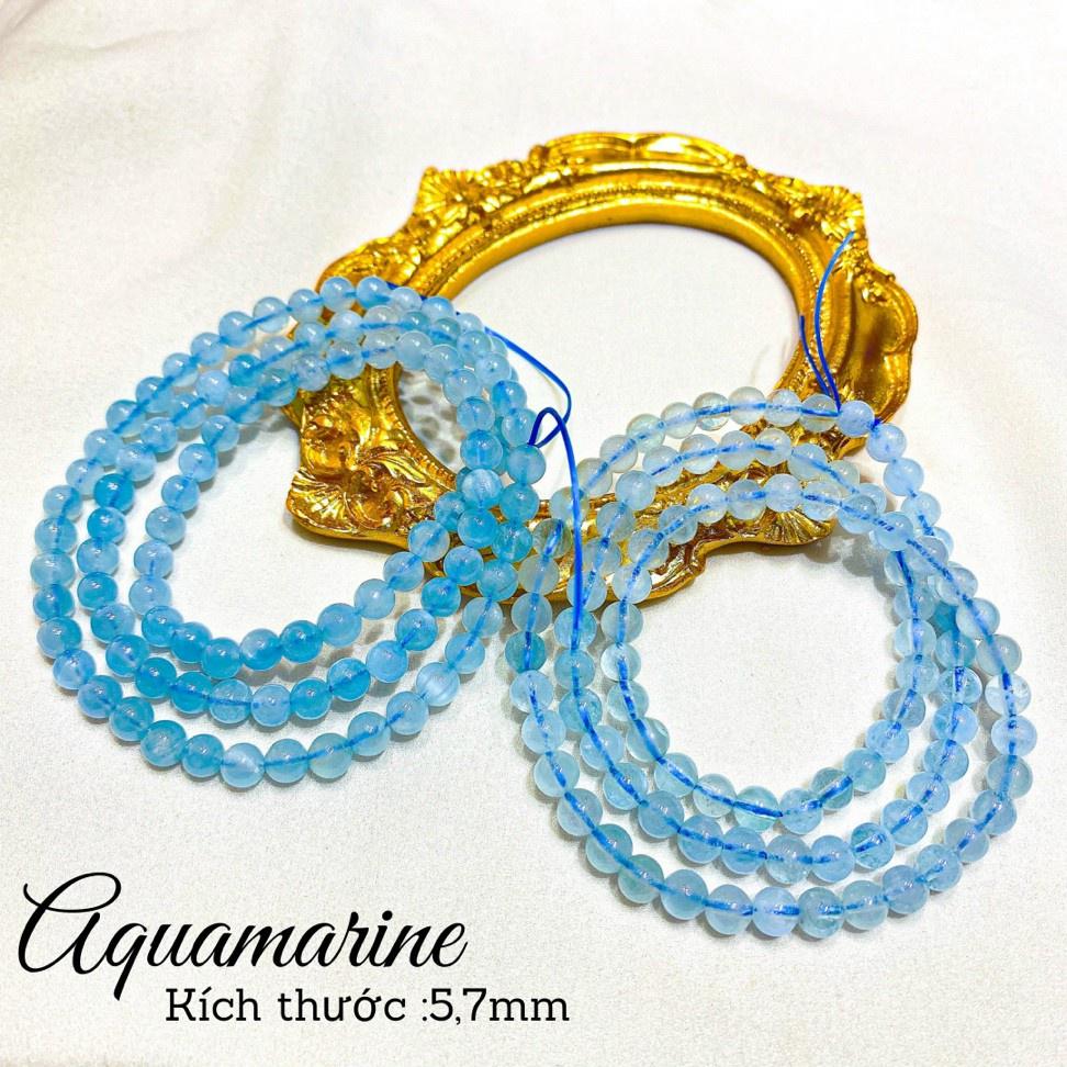VÒNG TAY CHUỖI 108 HẠT XANH AQUA
