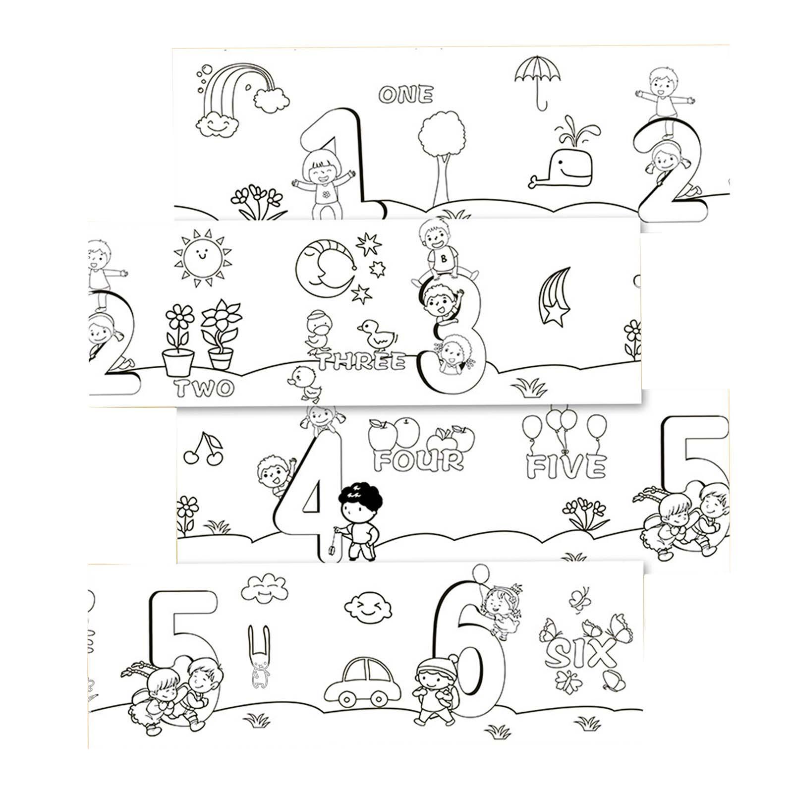 Coloring Stickers Coloring Paper Roll 30Cmx300cm Colorable Early Educational Wall Coloring Stickers