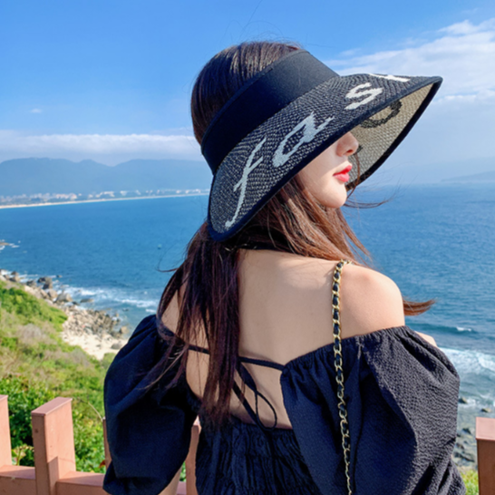 Mũ nửa đầu rộng vành chống nắng nữ phong cách Hàn, nón chống nắng thời trang