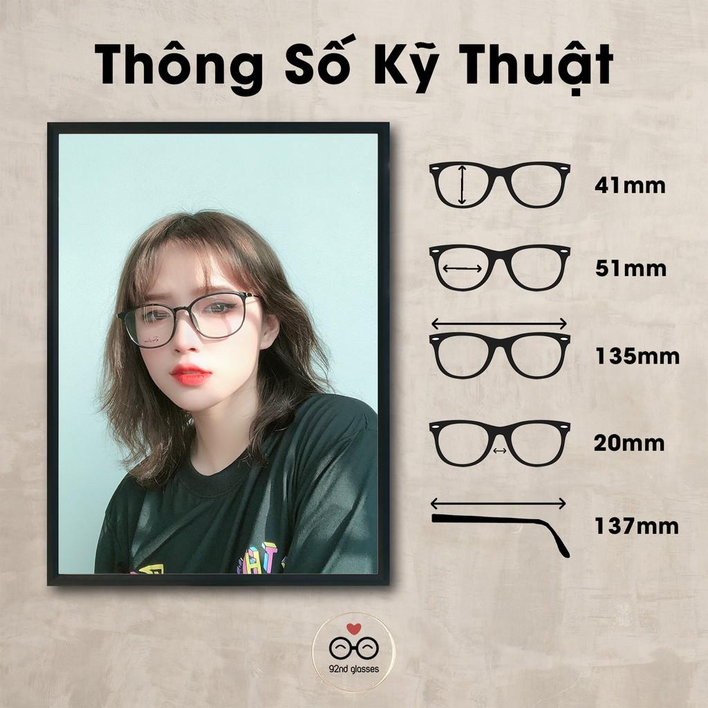 Gọng kính cận nữ dáng bầu càng kim loại thanh mảnh Lani 872 - Lắp mắt cận theo yêu cầu