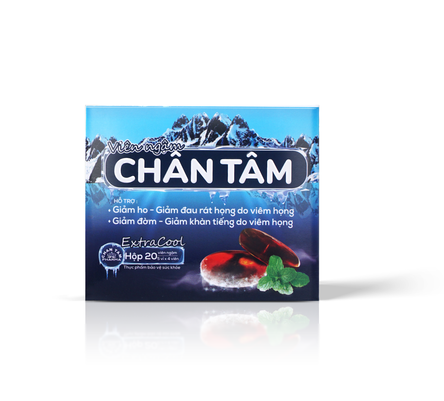 Viên ngậm Chân Tâm hỗ trợ giảm ho, đau họng, giảm đờm
