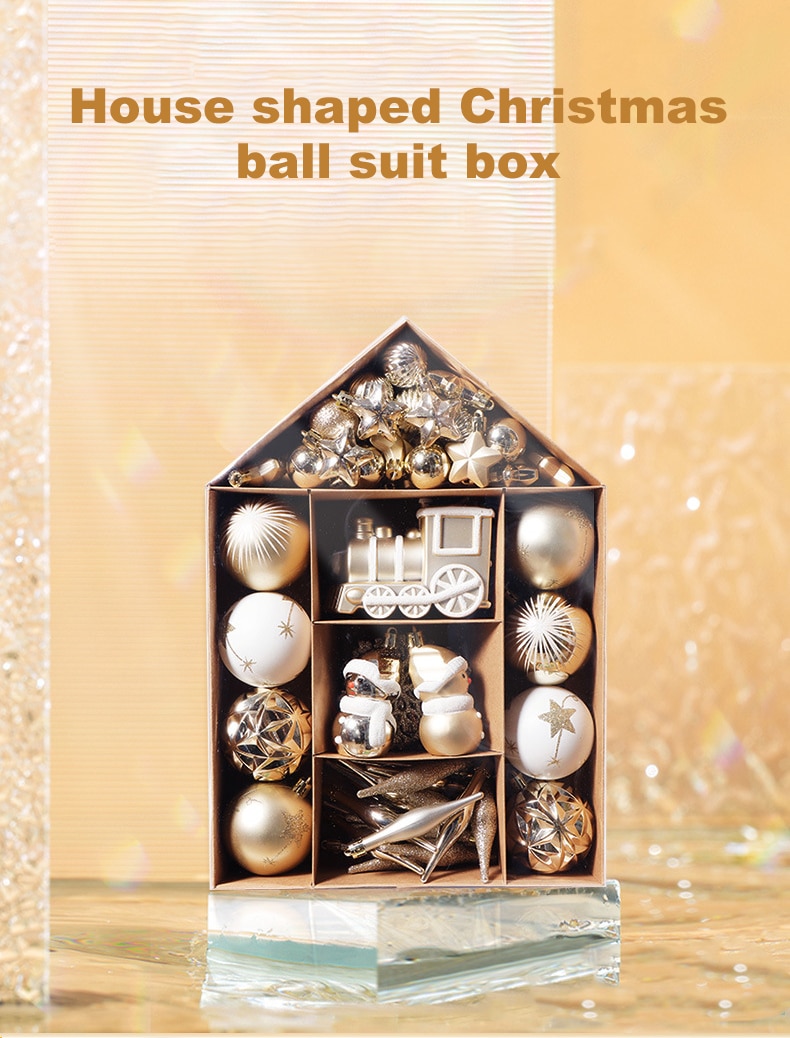 Trọn bộ phụ kiện trang trí cây thông Noel 70pcs Christmas Ball Ornaments Set For Holiday Home Party Decorat