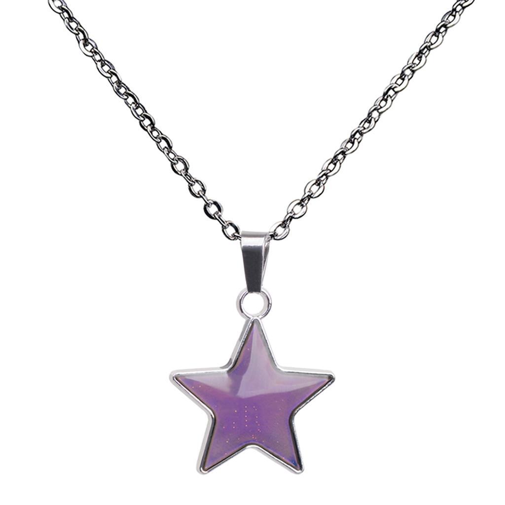 Star Pendant Temperature Change  Necklace
