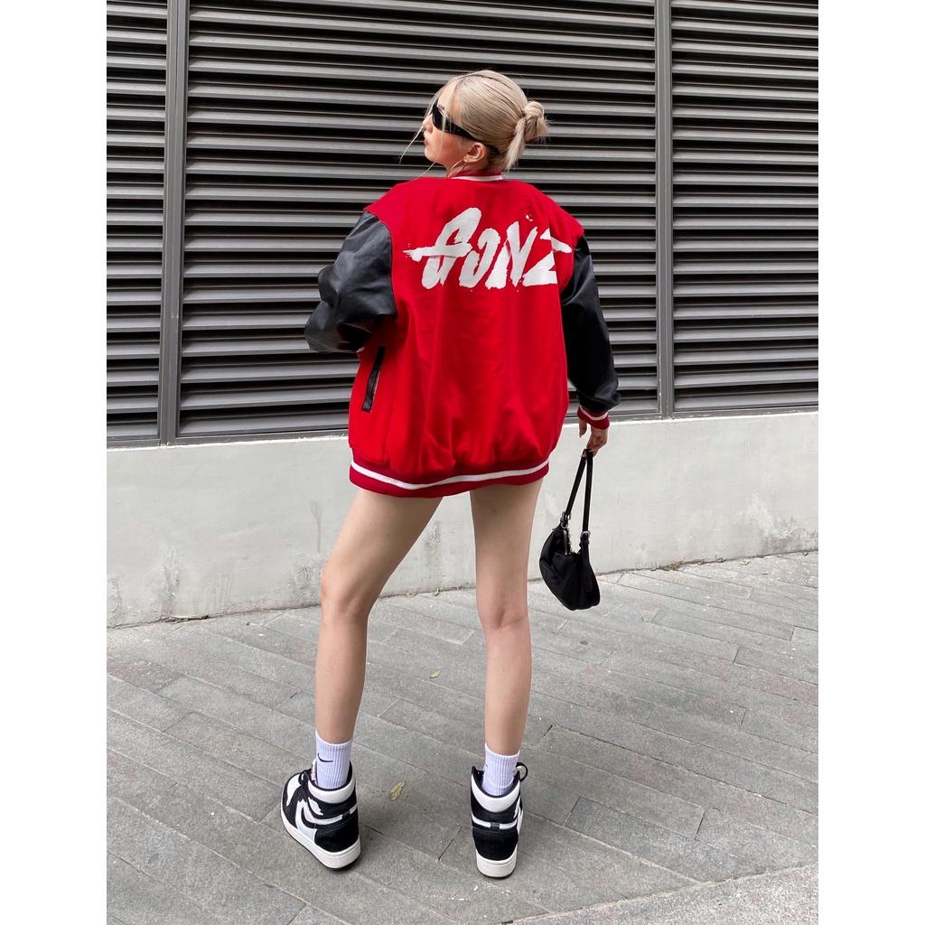 Áo Khoác Form Rộng Nhung Tăm Jacket Varsity Gonz - K2