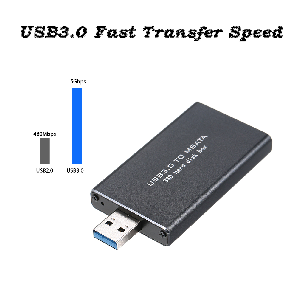 Hộp Đĩa Cứng Di Động Bên Ngoài SSD USB3.0 Sang MSATA Cho USB Trim