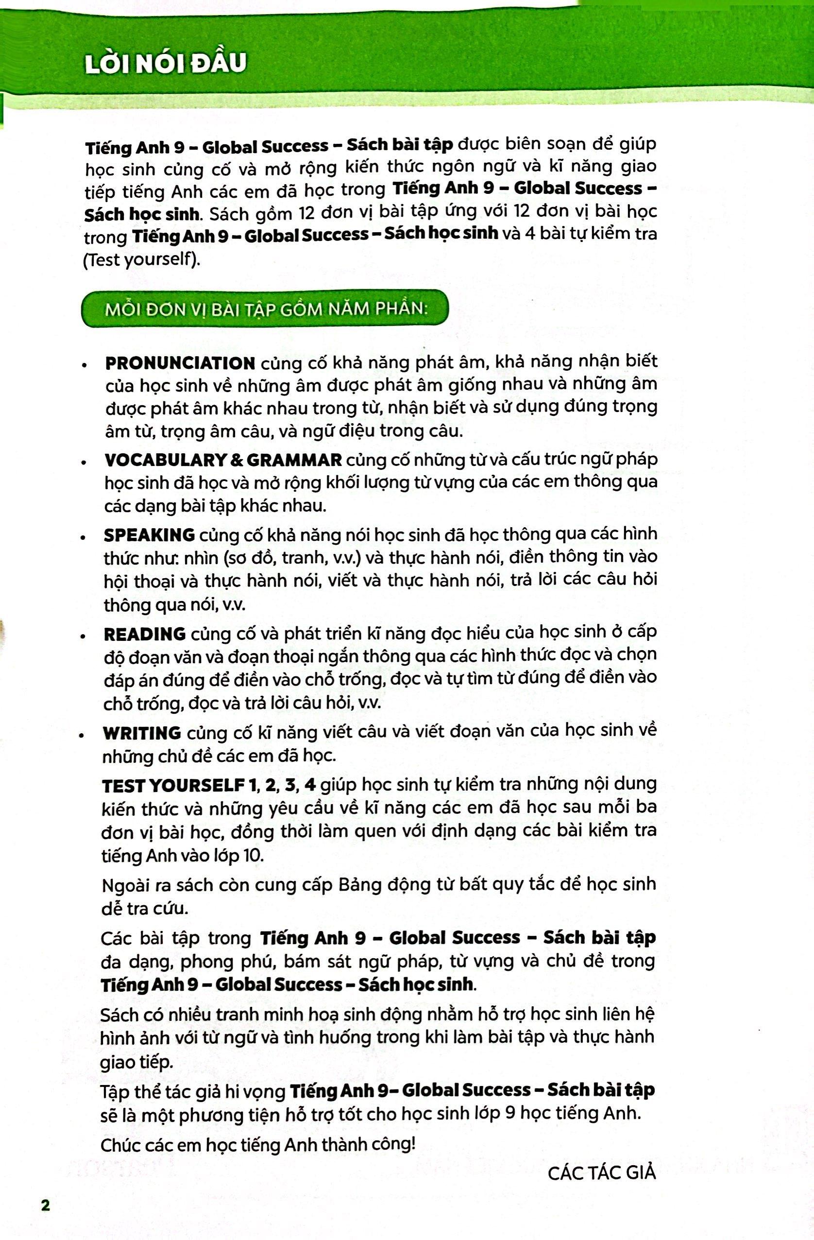 Global Success - Tiếng Anh 9 - Sách Bài Tập (2024)