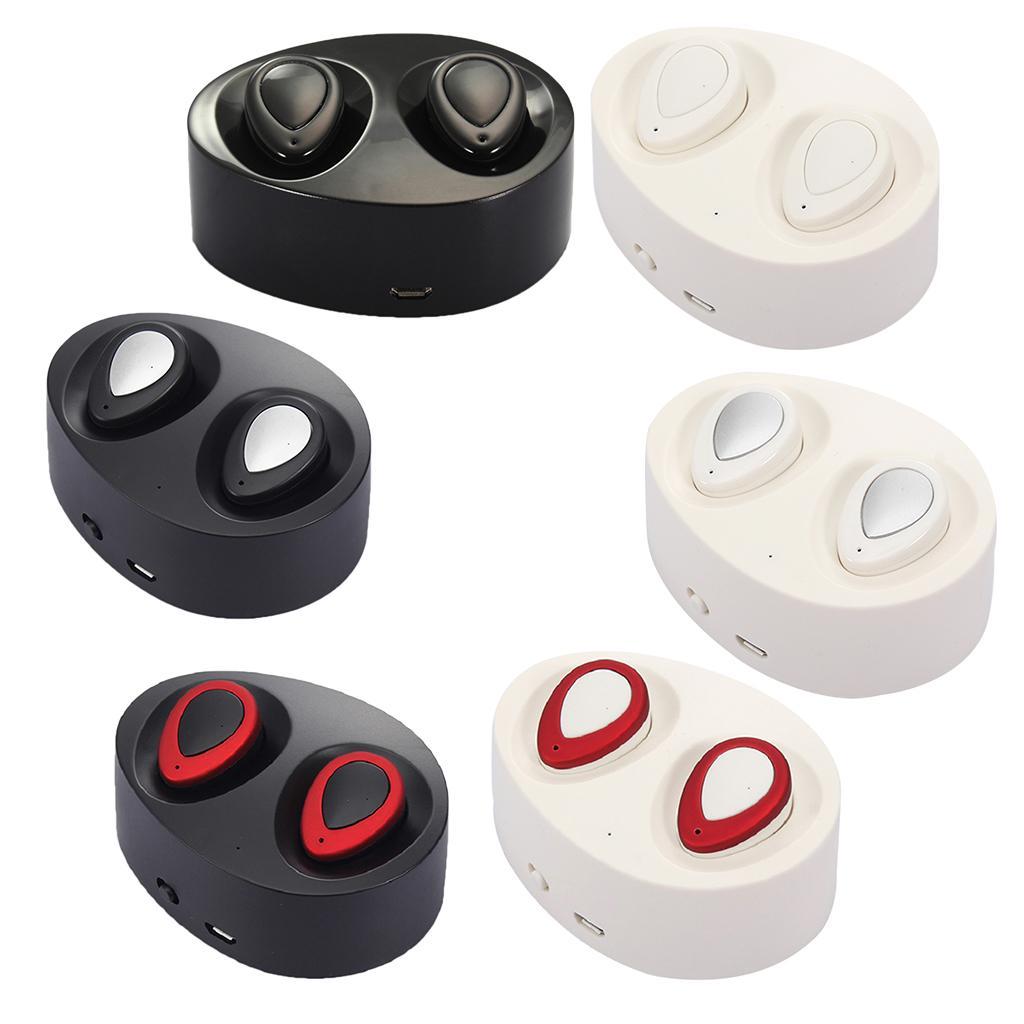 Mini TWS Twins Wireless Bluetooth Stereo Headset In-Ear Earphones Portable Sports Earbuds with Compact Charging Box