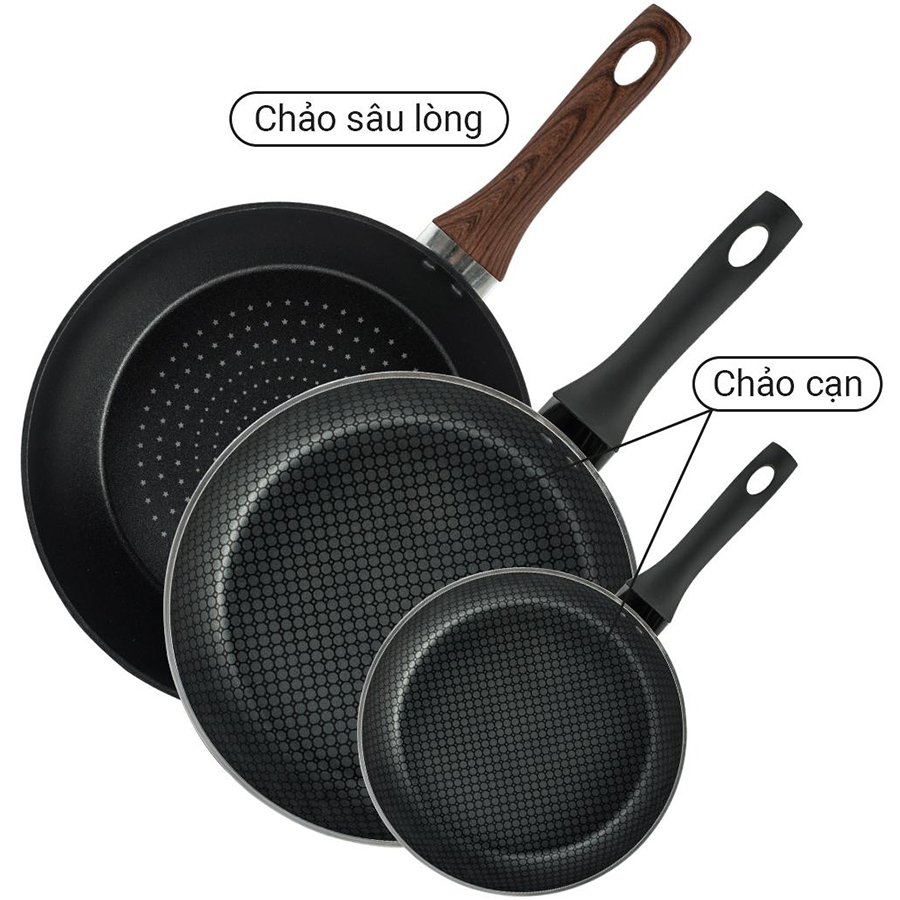 Bộ Chảo Đa Năng Đáy Từ Nagakawa NAEC202628 - Hàng Chính Hãng