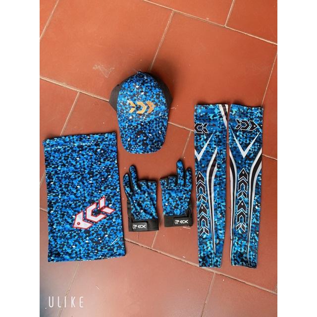 Combo mũ -găng tay -ống tay - khăn bịt tông xuyệt tông cho a e đi câu hàng chất lượng 78